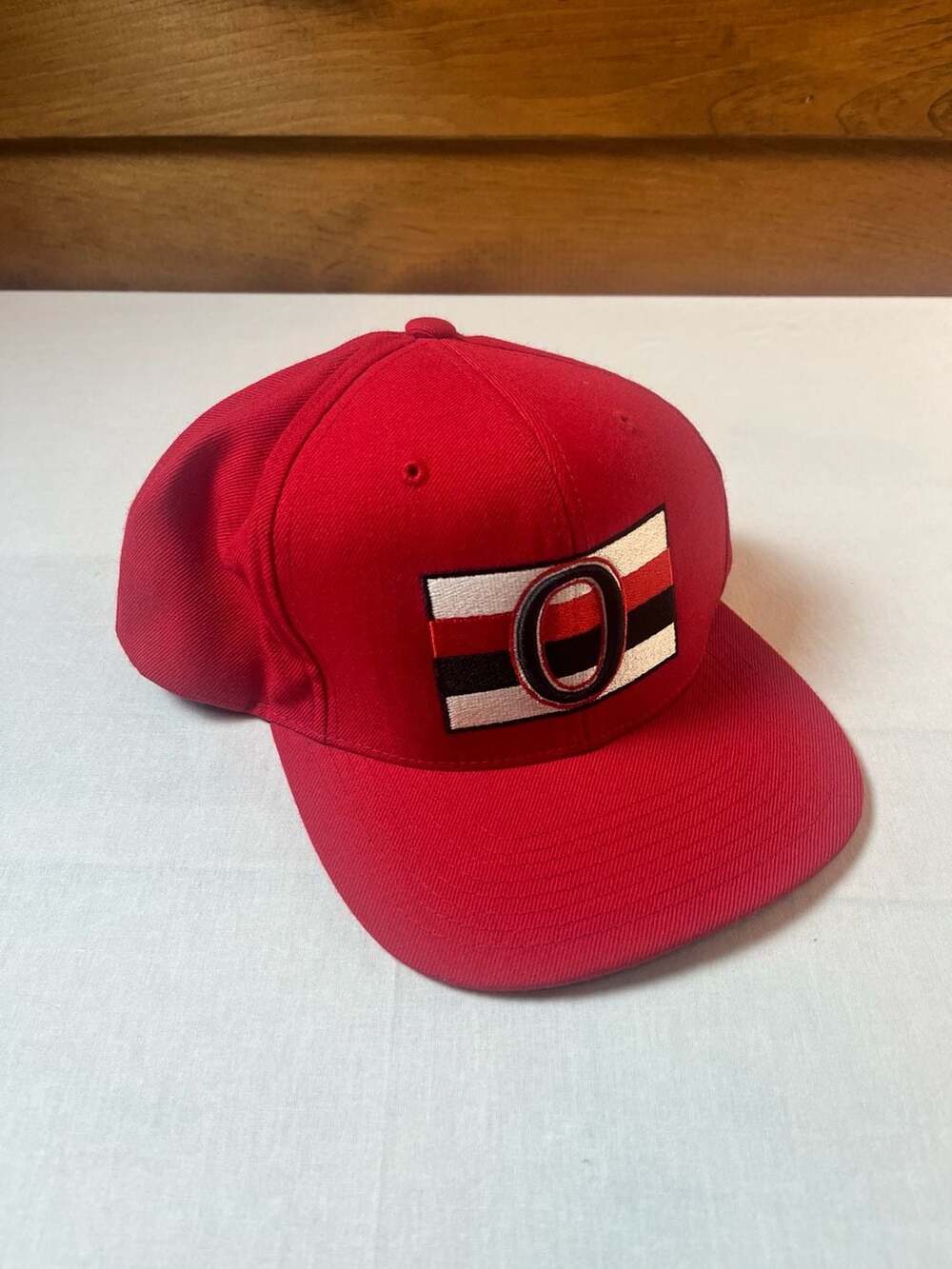 Mitchell & Ness Ottawa Senators Vintage Hockey Red Snapback Hat Cap 100% Wool
